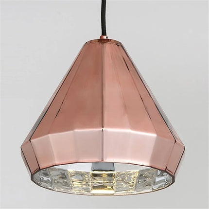 Suspension en verre finition or rose pour cuisine et restaurant — LZ4X9T2