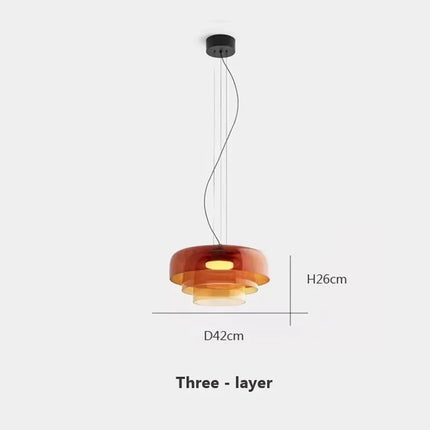 Lustre suspension nordique en fil de verre pour décoration intérieure — LZ4X9B