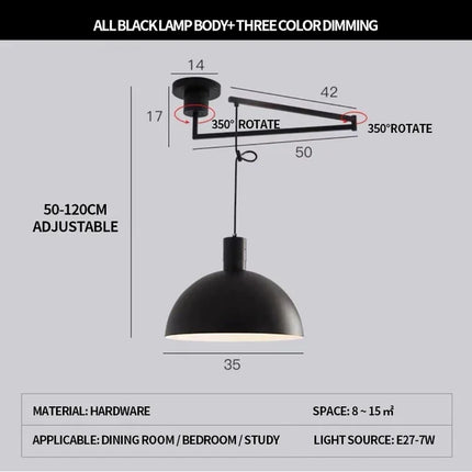Lustre pliable télescopique au design nordique contemporain — LZ4X9M
