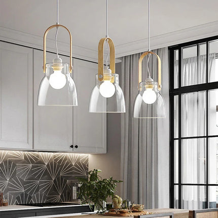 Suspension en verre transparent à fil réglable pour intérieur — LZ4X9P2Q