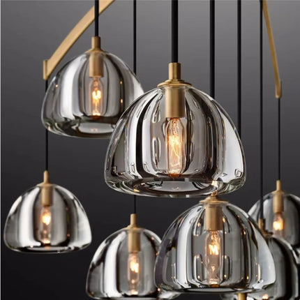 Lustre géométrique en cristal pour intérieur luxueux — LZ4XJ9