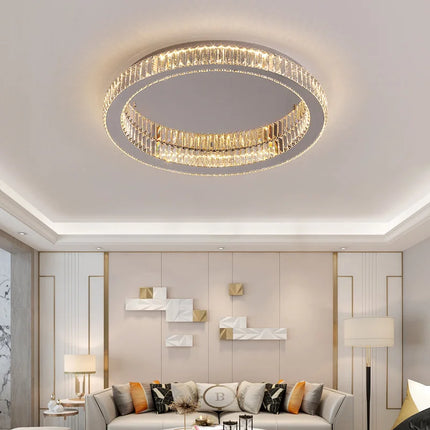 Plafonnier circulaire en cristal pour décoration intérieure moderne — LZ4X9P2Q