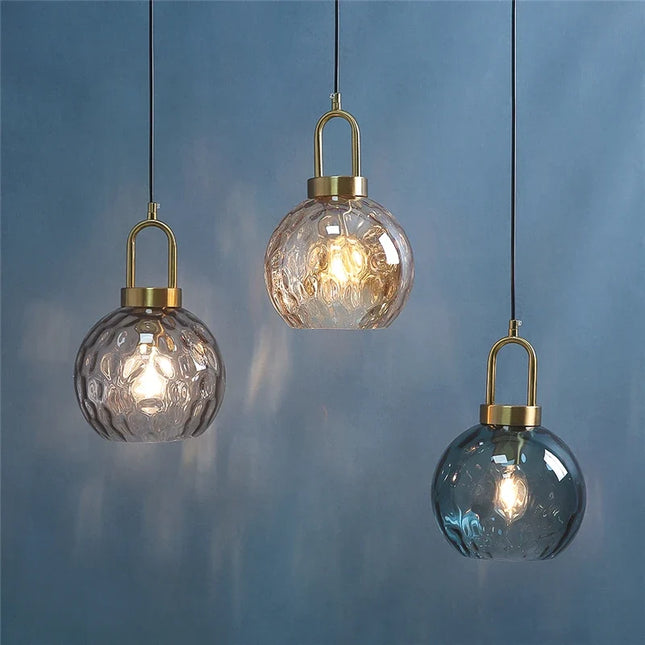 Lustre LED minimaliste en verre style nordique moderne — LZ4X9P2