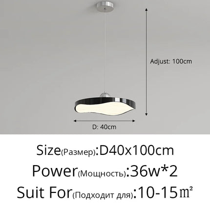 Lustre rond minimaliste avec protection des yeux — LZ4X9M2