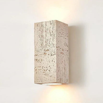 Applique murale LED carrée style wabi-sabi en ciment pour intérieur — LZ4X9T2