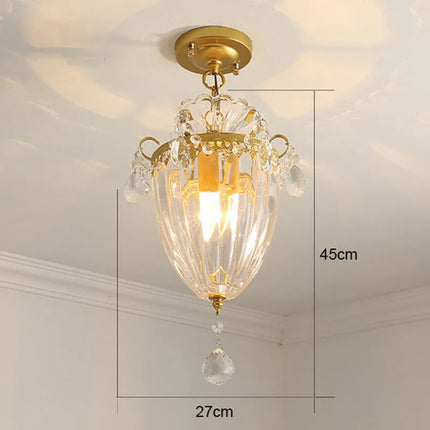 Lustre moderne en cristal doré pour intérieur lumineux — LZ4X9T2