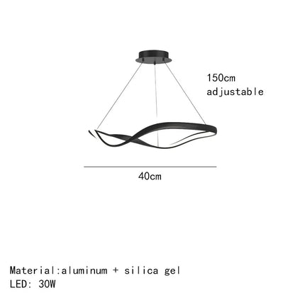 Lustre moderne à anneau irrégulier avec cordon réglable — LZ4X9M