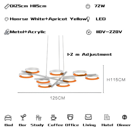 Lustre nordique italien moderne pour intérieur lumineux — LZ4T9X2