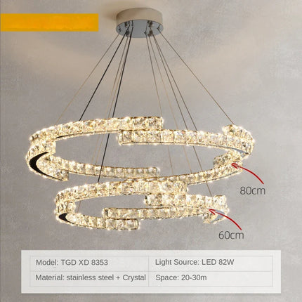 Suspension LED décorative en cristal style nordique — LZ4X9Q2F