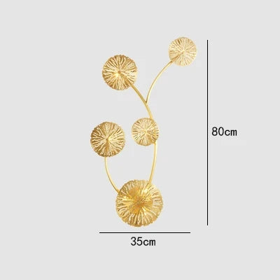 Applique murale LED dorée au design moderne pour intérieur — LZ4XJ7