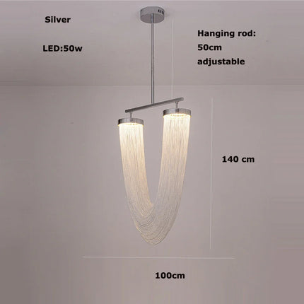 lustre design en aluminium led nouvelle tendance 2022