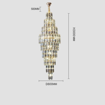 Lustre en cristal pour escalier et hall d’hôtel — LZ4X9T2