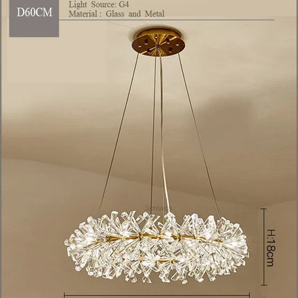 Lustre moderne en cristal pour éclairage intérieur élégant — LZ4X9P2