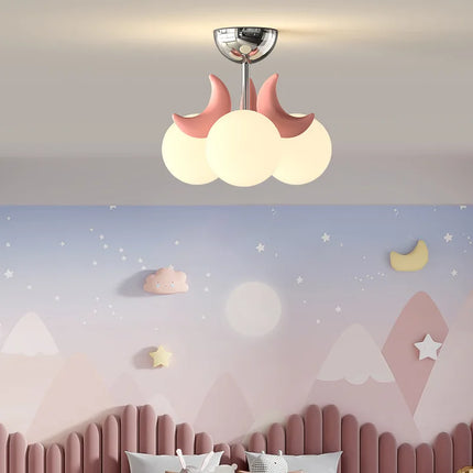 Plafonnier lune doux et moderne pour chambre d'enfant — LZ4X9M