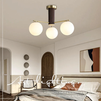 Lustre japonais en cuivre au style rétro médiéval pour intérieur élégant — LZ4X9P2