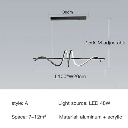 Suspension moderne avec LED réglables pour décoration intérieure — LZ4X9P