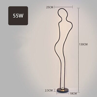 Lampadaire LED design silhouette humaine Linus — LZ4X9P2