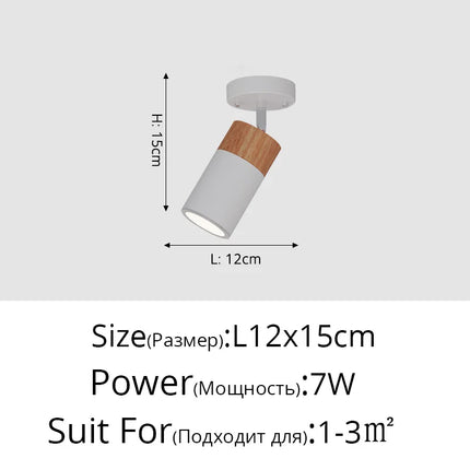 Lustre nordique à bande LED avec spots décoratifs pour intérieur — LZ4X7P9