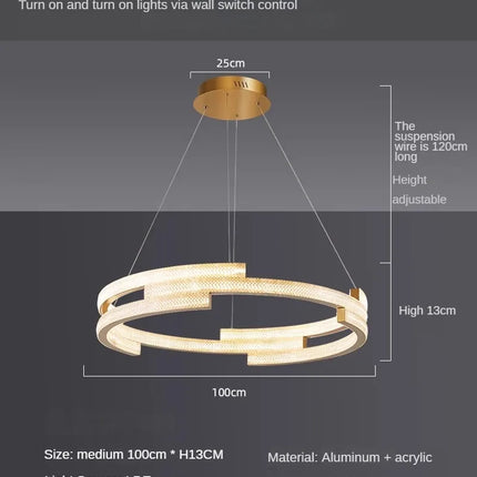 suspension design circulaire élégante pour intérieur moderne