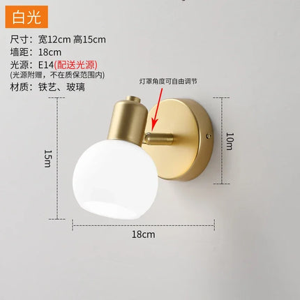 Applique murale en verre style nordique pour intérieur et extérieur — LZ4G7T9