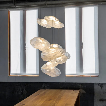 Lustre en verre design nuage décoratif pour intérieur de villa — LZ4X9M2
