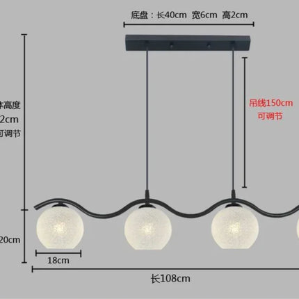 lustre moderne avec abat-jour en verre pour décoration maison