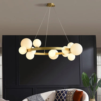 Lustre en verre avec suspension à cordon réglable et ampoule incluse — LZ4X9T