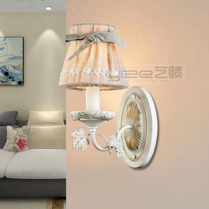Applique murale LED avec housse en tissu et nœud pour chambre enfant — LZ4X9B
