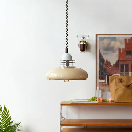 Suspension Bauhaus rétro en verre médiéval rétractable — LZ4X9P