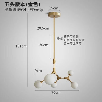 Lustre décoratif suspendu au style nordique élégant — LZ4X9M