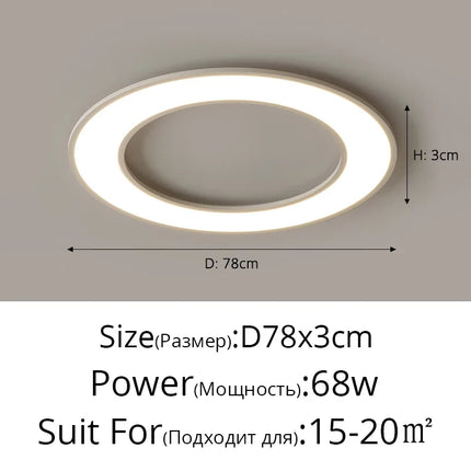 Plafonnier LED ultra-mince pour éclairage intérieur décoratif — LZ4R7T9