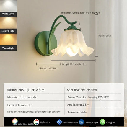 Applique murale LED décorative en forme de fleur pour intérieur — LZ7X9D