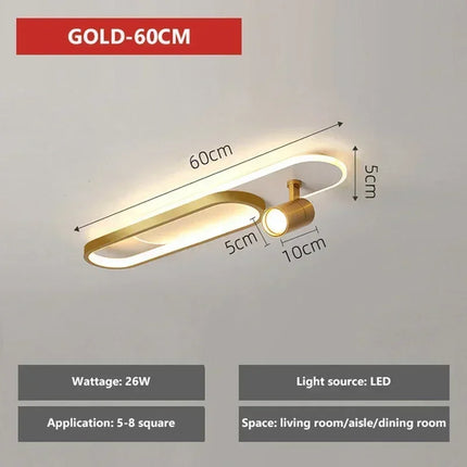 Plafonnier LED moderne avec spot orientable pour décoration intérieure — LZ4X9P