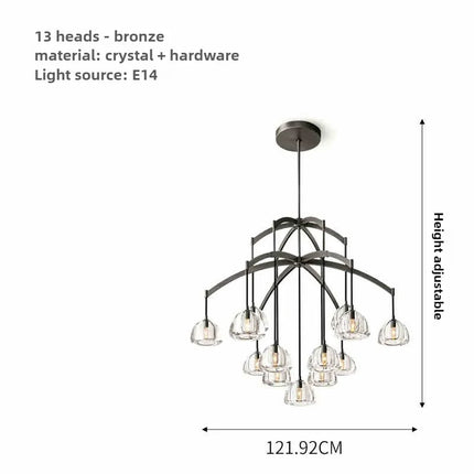 Lustre géométrique en cristal pour intérieur luxueux — LZ4XJ9