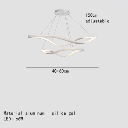 Lustre moderne à anneau irrégulier avec cordon réglable — LZ4X9M