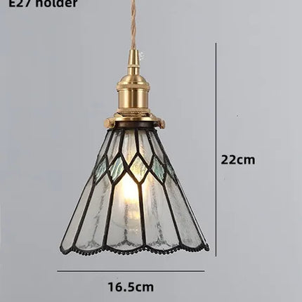 Suspension nordique en verre teinté et cuivre élégant — LZ4X9P