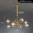 8 têtes claires / Avec des ampoules LED / CHINE