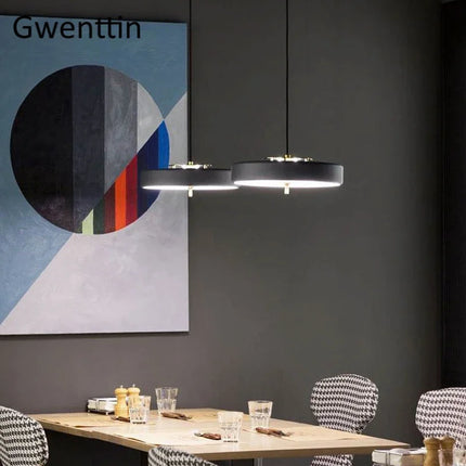 Suspension ronde LED style nordique pour décoration moderne — LZ4X9P