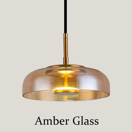 Suspension en verre fumé transparent style nordique pour hôtel et café — LZ4P9X