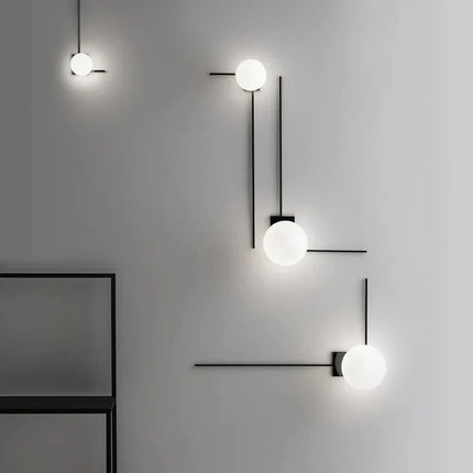 Applique murale moderne boule créative avec abat-jour en verre — LZ4P9XQ
