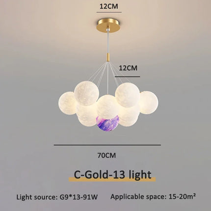 Suspension luminaire moderne LED boule à bulles décorative — LZ4X9T7