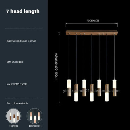 Lustre moderne en bois pour éclairage intérieur design — LZ7QX2