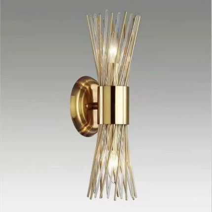 Applique murale en acier inoxydable avec verre transparent moderne — LZ4X9J