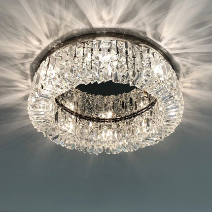 Lustre LED moderne en cristal doré et argenté pour intérieur — LZ4X9M