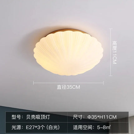Plafonnier en verre coquillage au style nordique pour intérieur — LZ4X9T2