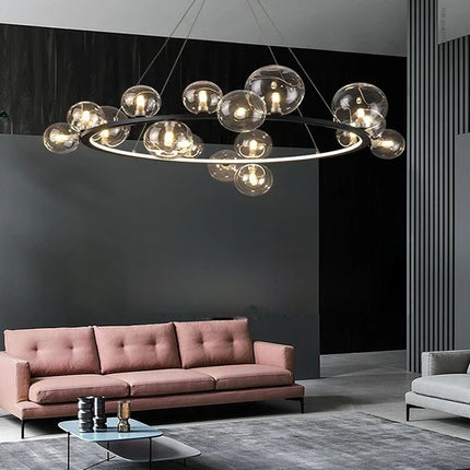 Lustre en verre moderne à bulles pour intérieur élégant — LZ4X9P
