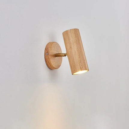 Applique murale rotative en bois style nordique avec LED — LZ4X9P2