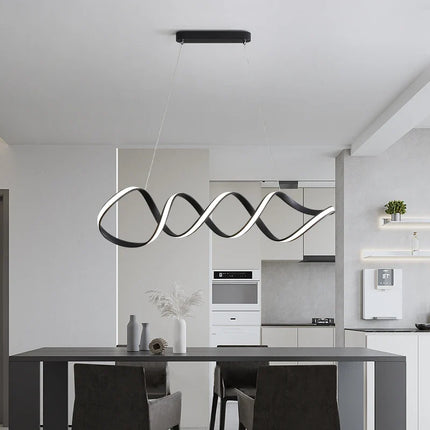 Lustre LED nordique moderne à design torsadé atmosphérique — LZ4X9P