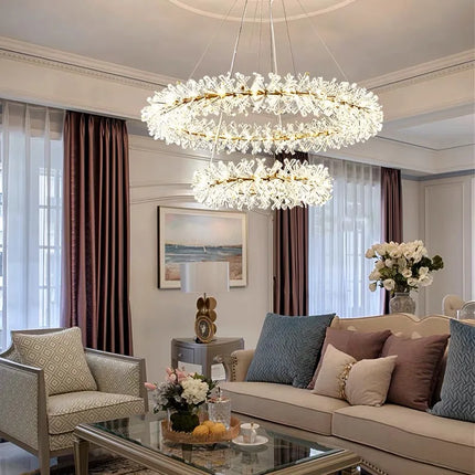Lustre moderne en cristal pour éclairage intérieur élégant — LZ4X9P2