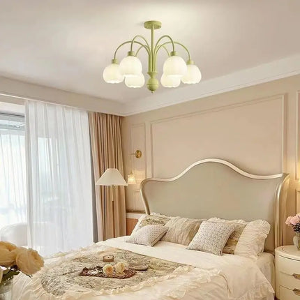 Lustre européen en verre citrouille avec éclairage LED intérieur — LZ4X9QJ